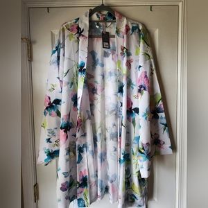 Lane Bryant/Cacique Butterfly Floral Robe